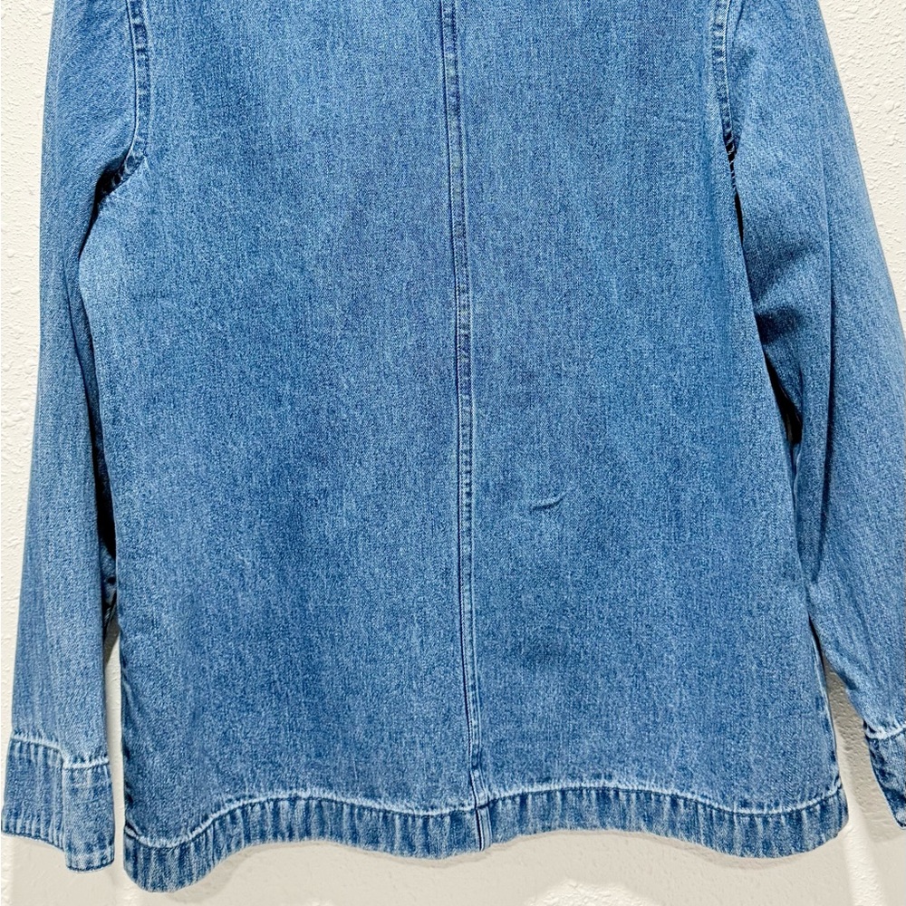 Classic Elements Blue Denim Button Down Shirt 10 - image 5